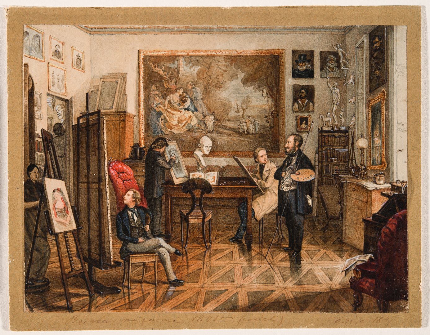 Than Mór: Barabás Miklós műterme 1846-ban, 1847