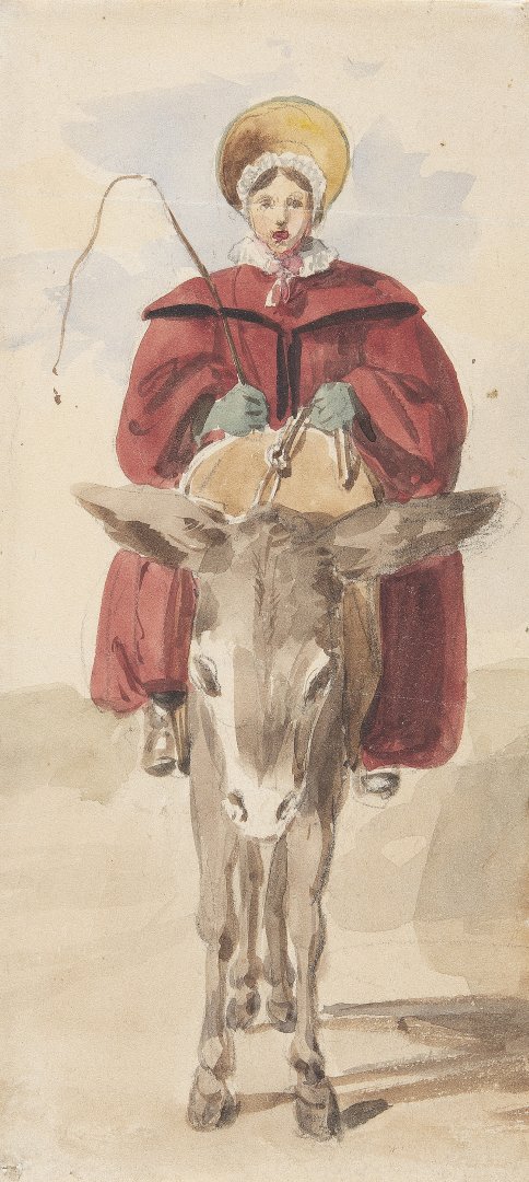 Barabás Miklós: Kirándulás Tivoliba (Bánffy Ilona grófnő szamárháton), 1835