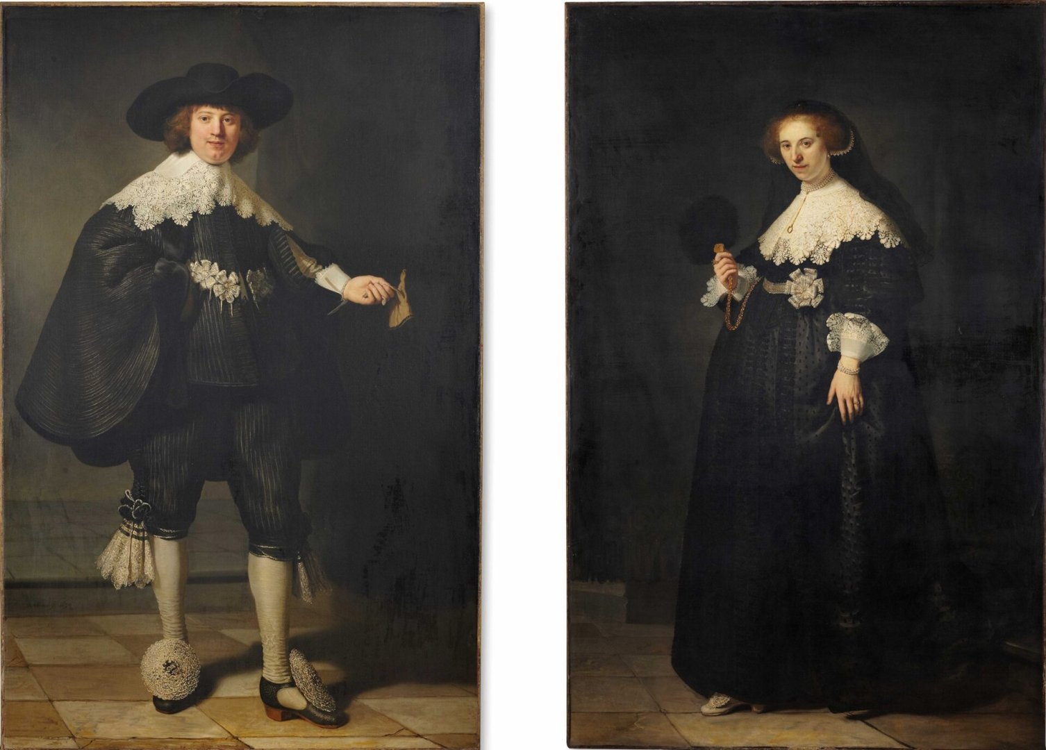 Rembrandt van Rijn: Maerten Soolmans és felesége, Oopjen Coppit portréi – forrás: Wikipedia
