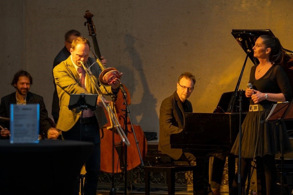 A Fine Arts Jazz kvartett a Szépművészeti Múzeum Márvány Csarnokában ©Szépművészeti Múzeum – Magyar Nemzeti Galéria