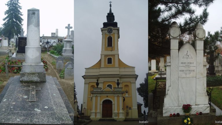 Allaga Géza síremléke, a temetőkápolna és Herr György síremléke- fotók: Kocsis Katalin / Kataliszt