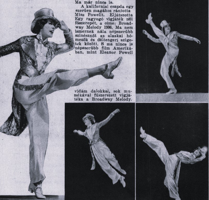 Eleanor Powell - forrás: Színházi Élet, 1936/ 2. Arcanum