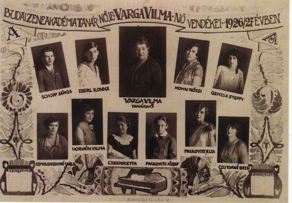 Tabló 1926/27: Varga Vilma és növendékei