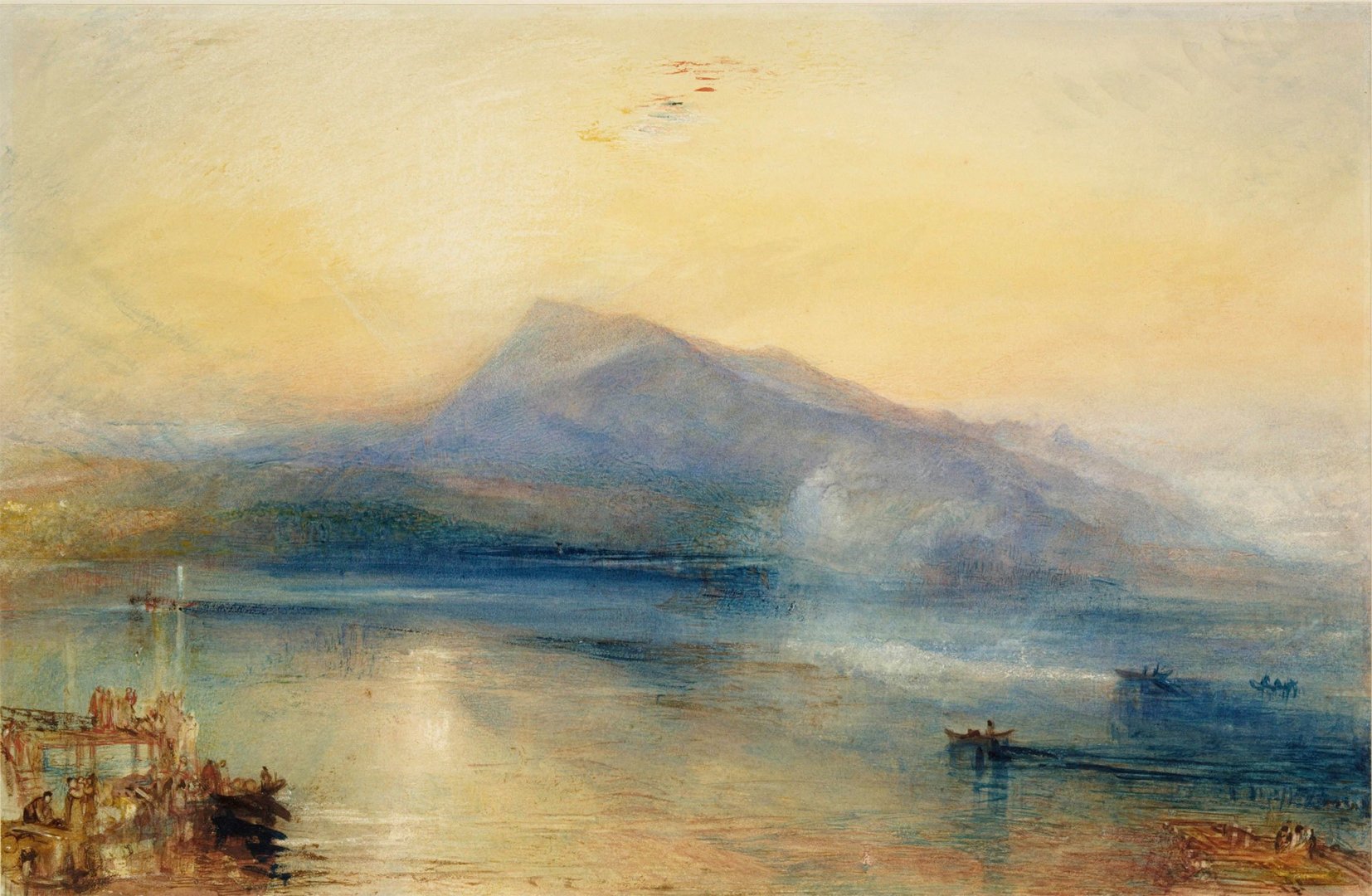 Jospeh Mallord William Turner: A Lucerni tó, napkeltében – forrás: Christie’s