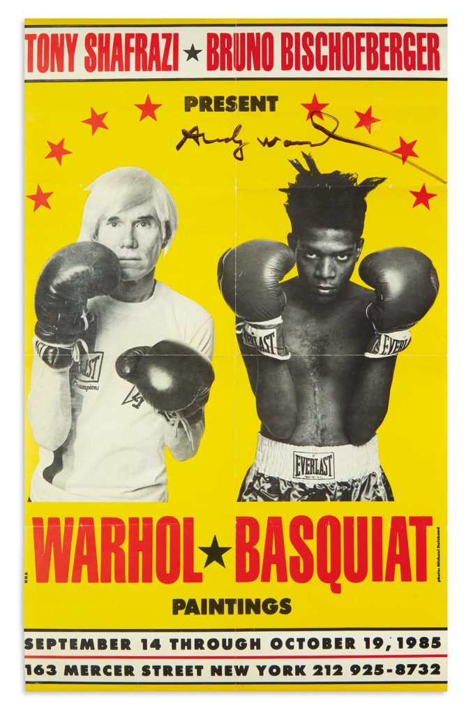 Warhol és Basquiat közös kiállításának plakátja – forrás: Swann Auction Galleries