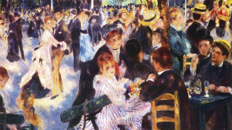 Pierre-Auguste Renoir: Bál a Moulin de la Galette-ben (kisebb változat) – forrás: Wikipedia