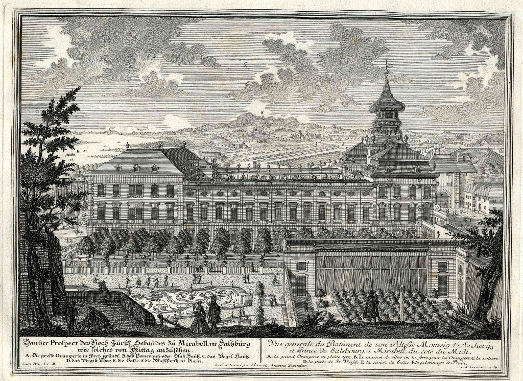 Salzburg 1734-ben, Franz Anton Danreiter metszete - forrás: Wikipedia