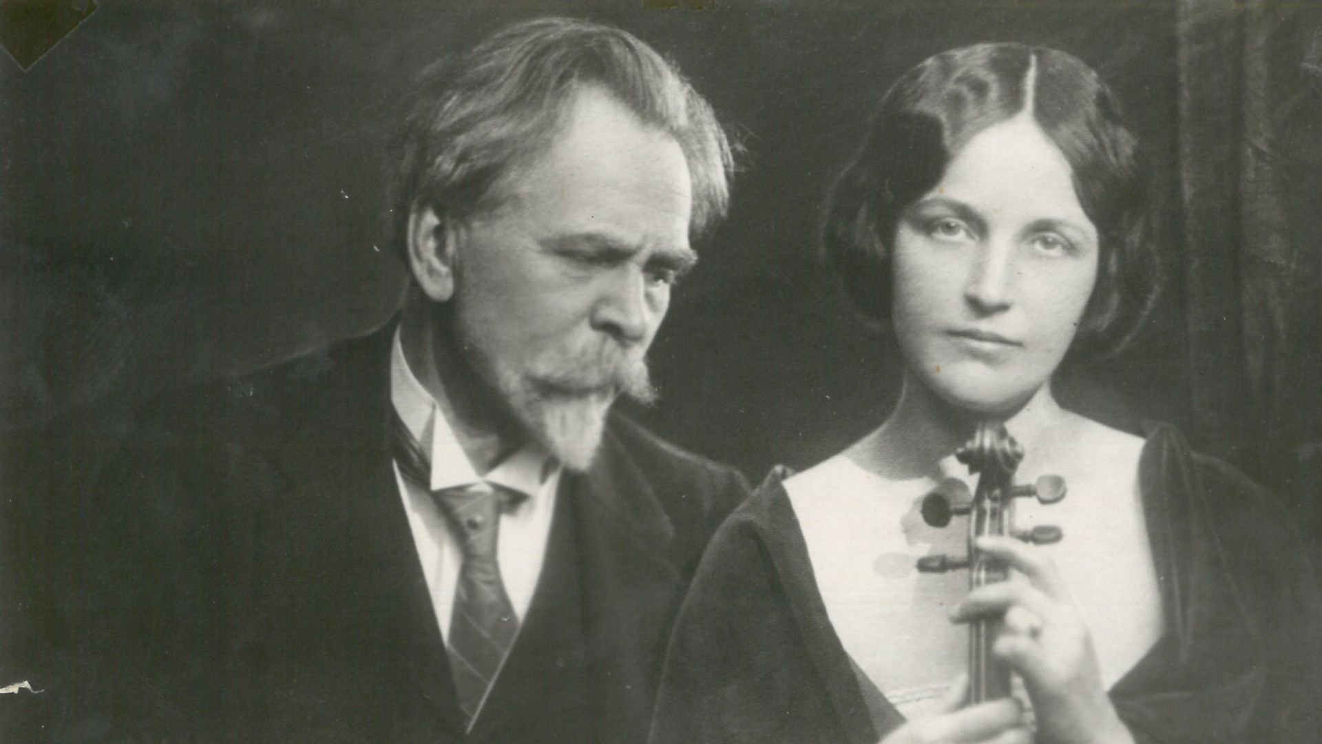 Geyer Stefi mesterével, Hubay Jenővel, 1920-as évek (Claire Katsaouni gyűjteménye, Zürich)