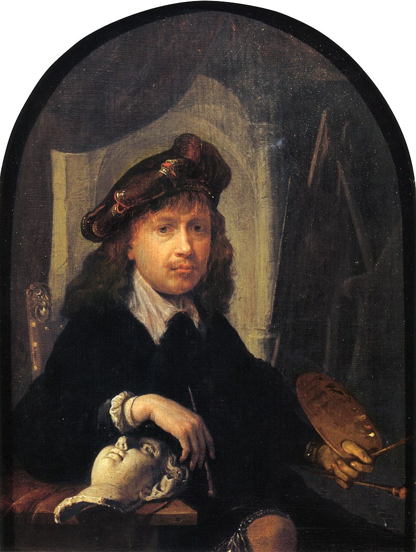 Gerrit Dou: Önarckép, 1635–1638, - forrás: Cheltenham Art Gallery and Museum / wikipedia
