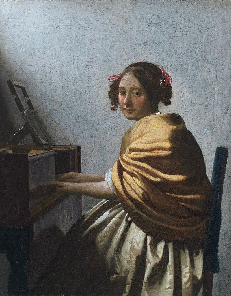 Johannes Vermeer: Virginálon játszó fiatal lány – forrás: Sotheby’s