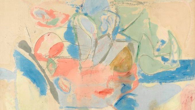 Helen Frankenthaler: Hegyek és tenger (részlet), 1952 - forrás: Wikipedia