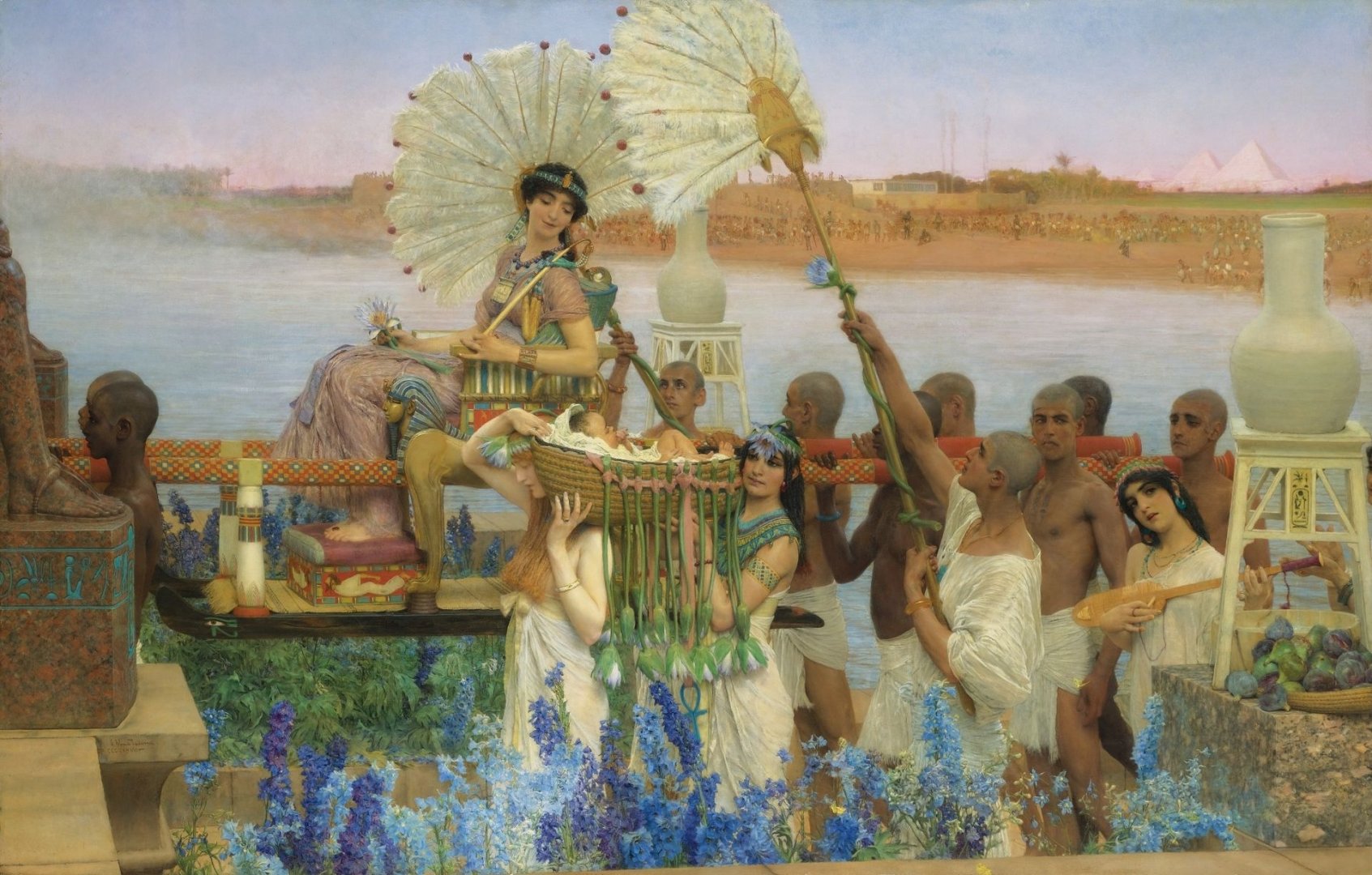 Sir Lawrence Alma-Tadema: Mózes megtalálása – forrás: Sotheby’s