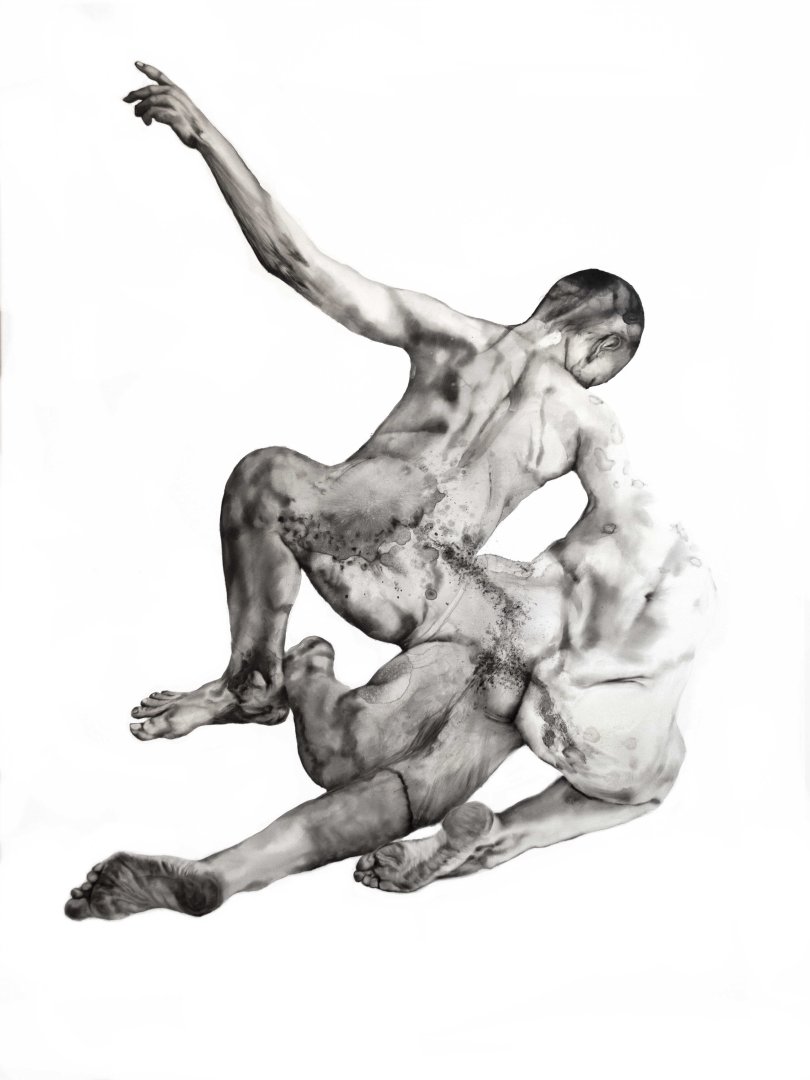 Françoise Gilot: Magabiztos, 1985, 76x56 cm, tus, papír