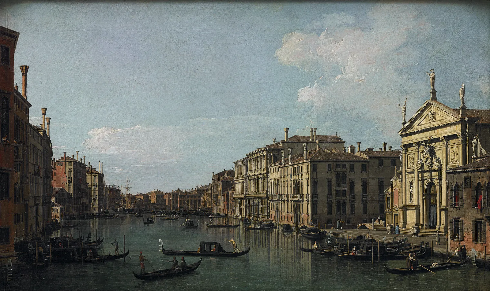 Canaletto: A velencei Canal Grande a San Staetól délkeletre nézve a Fabbriche Nuove di Rialtóig 