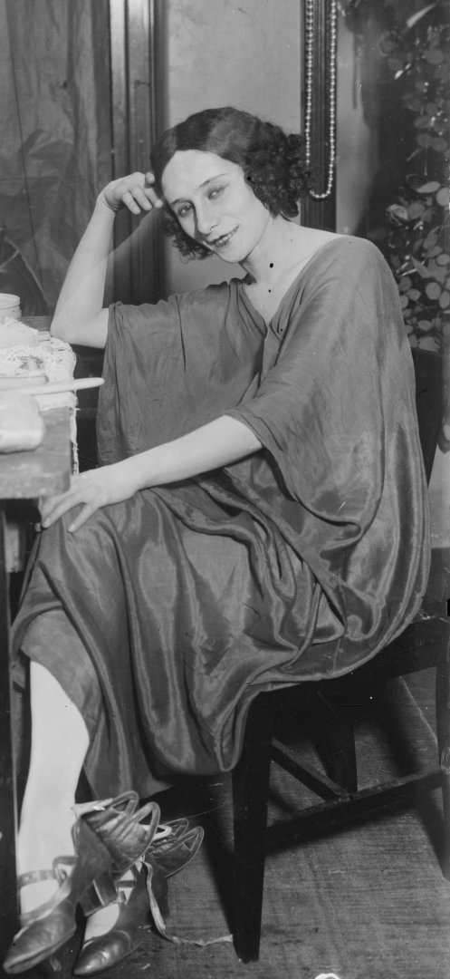 Pavlova az öltözőjében - forrás: wikipedia/közkincs