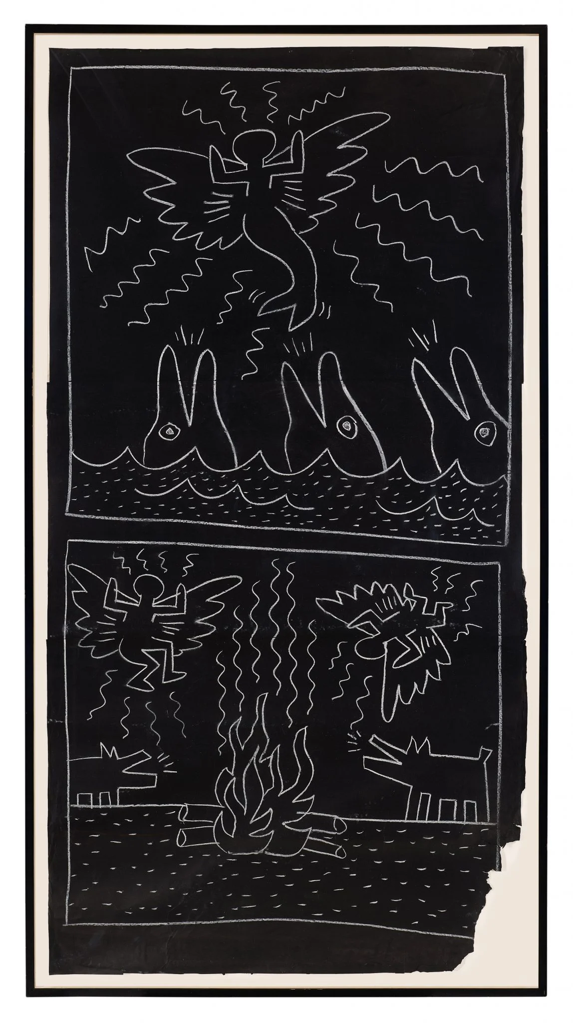 Keith Haring: Cím nélkül (Hableány; becsérték: 500.000–700.000 dollár) 