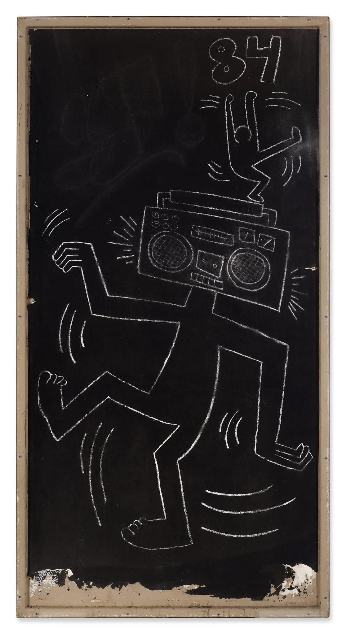 Keith Haring: Cím nélkül (Zajdoboz-fej; becsérték: 400.000–600.000 dollár) – forrás: Sotheby’s