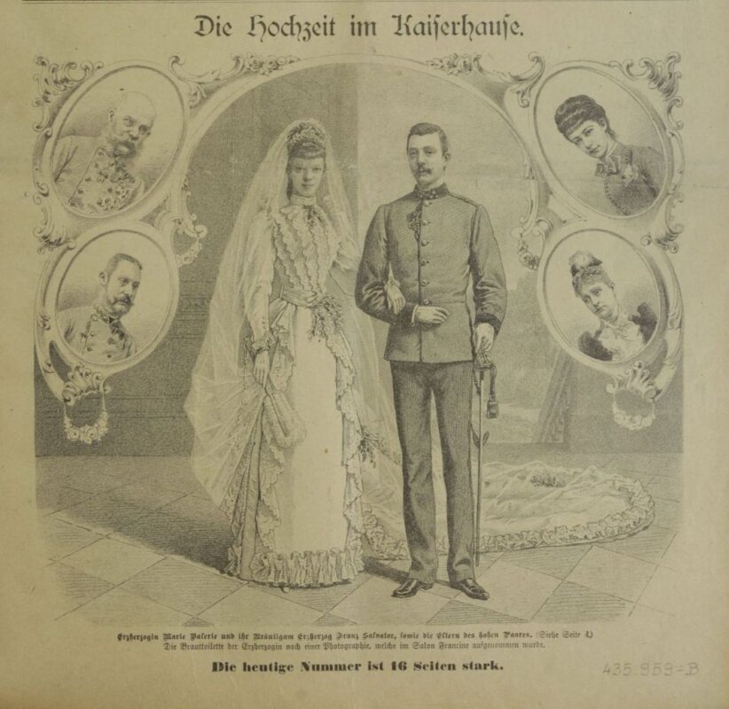 A főhercegi jegyespár – forrás: Das Interessante Blatt 1890.07.31