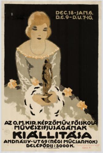 Az Országos Magyar Képzőművészeti Társulat Ifjúsági Kiállítása, plakát, 1925, Kiscelli Múzeum - forrás: MKE