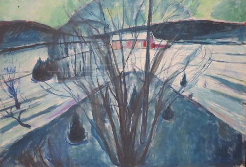 Edvard Munch: Téli éjszaka Ekelyben (1930)