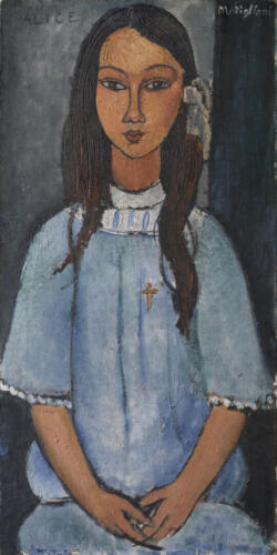 Modigliani: Alice, c. 1918, - forrás: Wikipedia/ Danish National Gallery