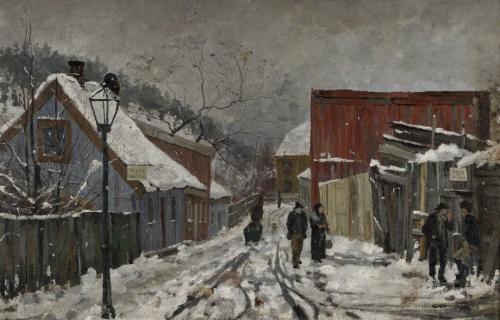 Edvard Munch: Saxegårdsgatenél (1882)