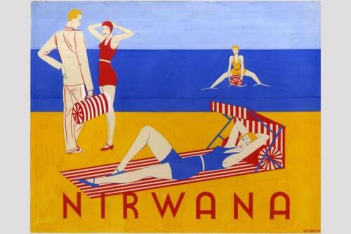 Lukáts Kató: Terv - Nirvana strand ágy reklámja - 1930-40