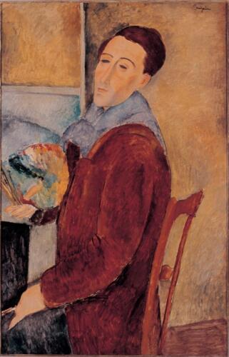 Modigliani: önarckép, 1919 - forrás: wikipedia