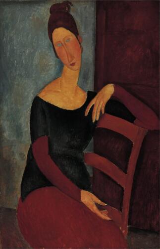Modigliani: A művész feleségének portréja (Jeanne Hébuterne), 1918 - forrás: wikipedia